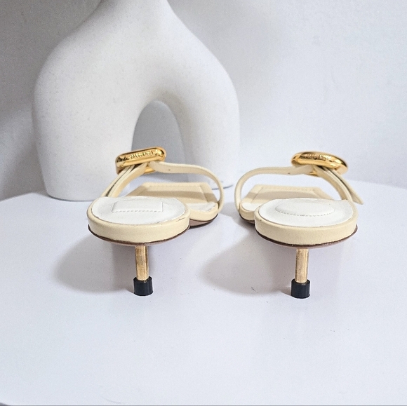 Jacquemus geometric buckle  mule slides  Les Sandales Regalo Basses Size 38 - Picture 10 of 13